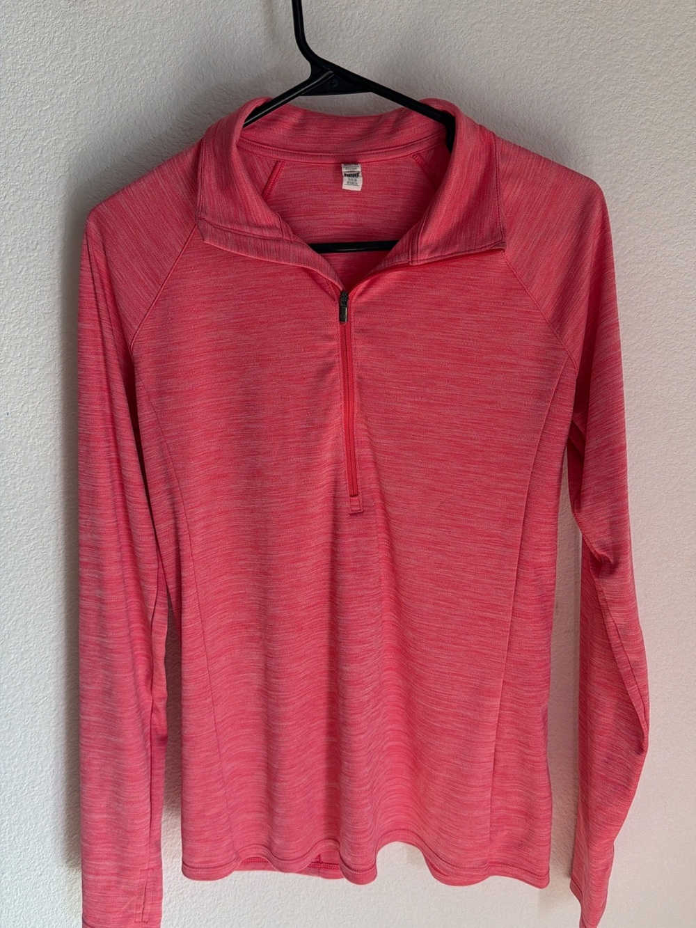 Under Armour Women's Coral Pink Long-Sleeve Athletic Quarter-Zip Top - Size Med